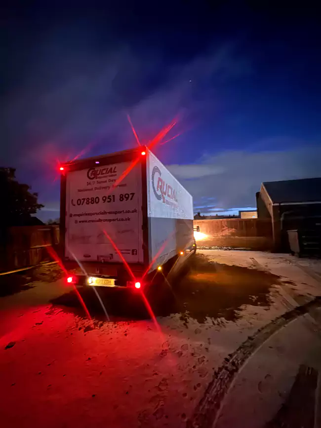 crucial transport van providing out of hours transport